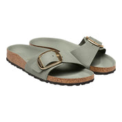 Birkenstock Madrid Big Buckle hex pure sage sandalo donna sughero lattice e pelle - Calzata Stretta