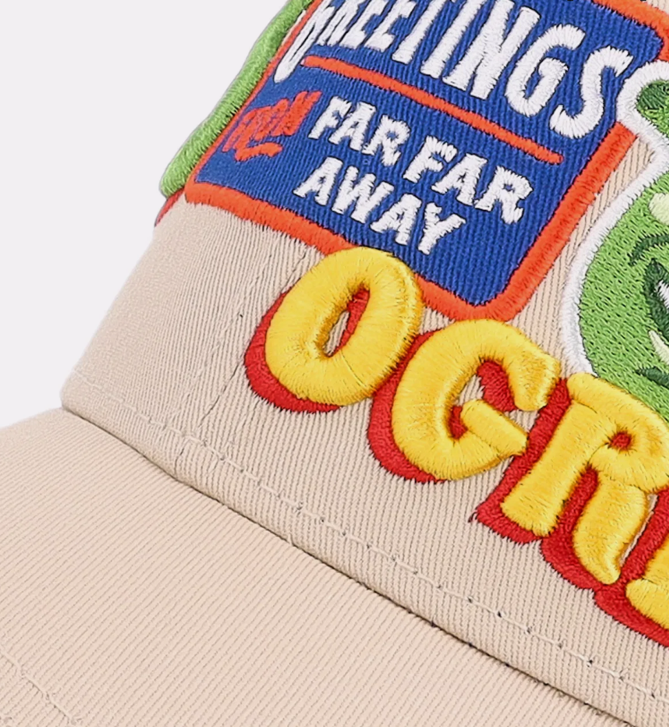 Cappellino Capslab x Shrek, Patches, con finiture premium, Trucker Cap
