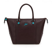 Gabs G3 Plus M Basic Borsa Zaino Trasformabile Hobo Shopper Tote Bauletto in Pelle Marrone Moka