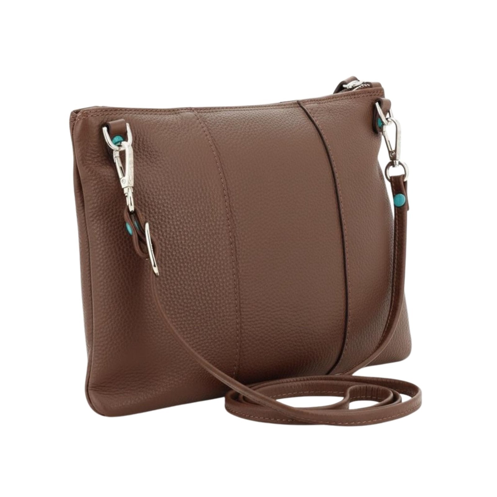 Gabs Borsa tracolla Pochette Beyonce M Basic Made in Italy pelle Marrone Moka