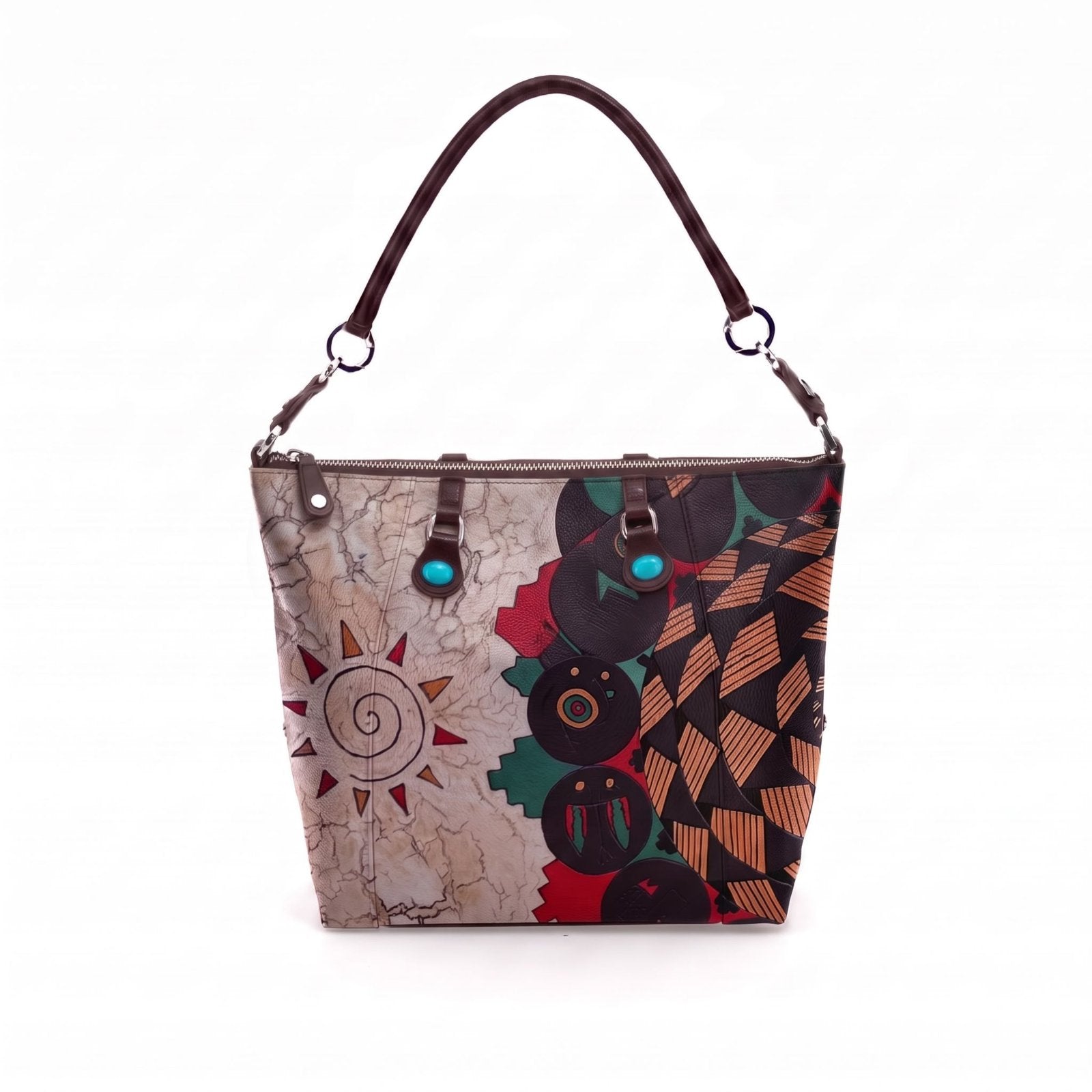 Gabs G3 Plus M Basic Borsa Zaino Trasformabile Hobo Shopper Tote Bauletto in Pelle Stampa Tripoli