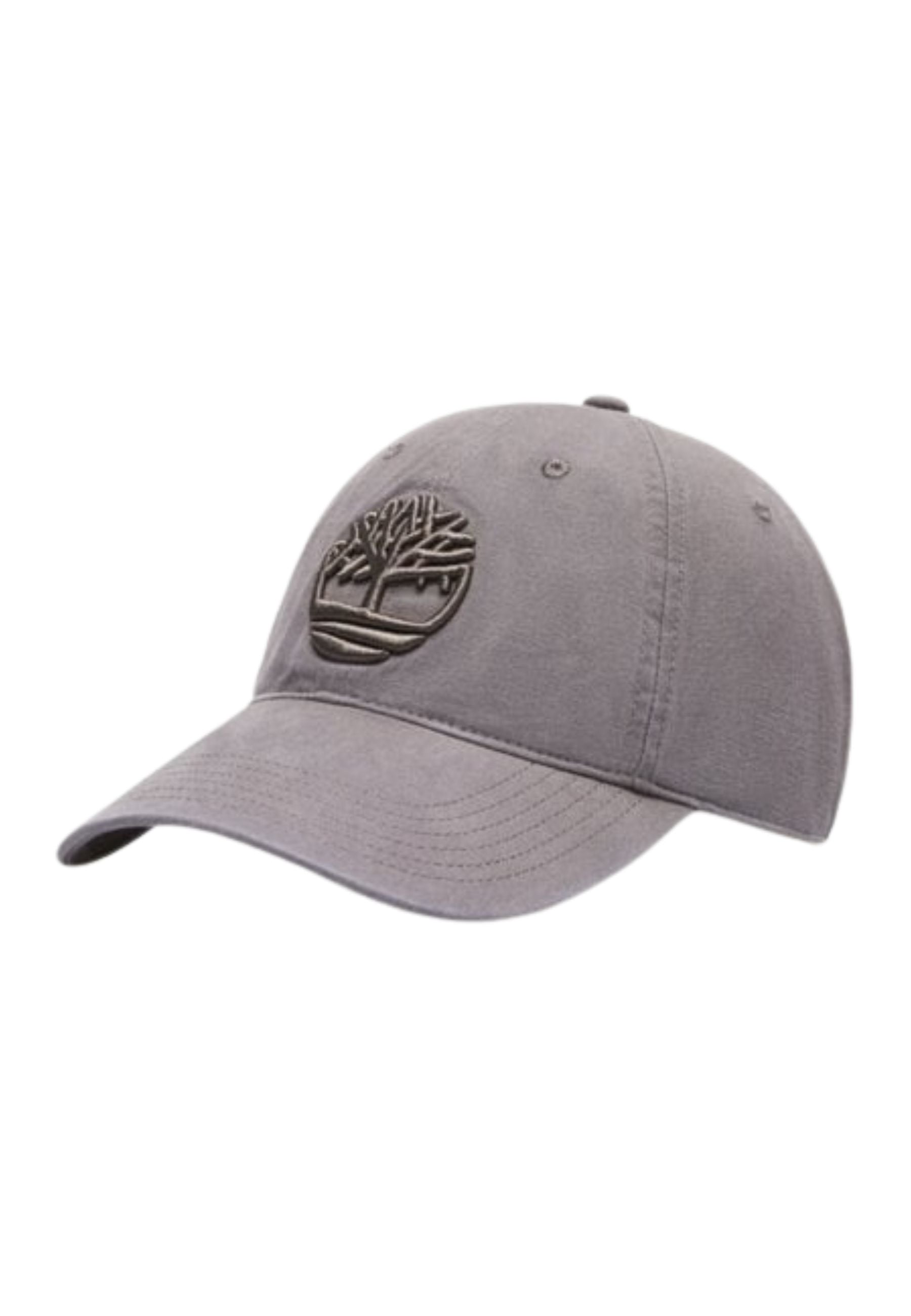 Timberland Cappello Con Visiera Soundview 100% Cotone con Ricami Grigio Scuro Unisex