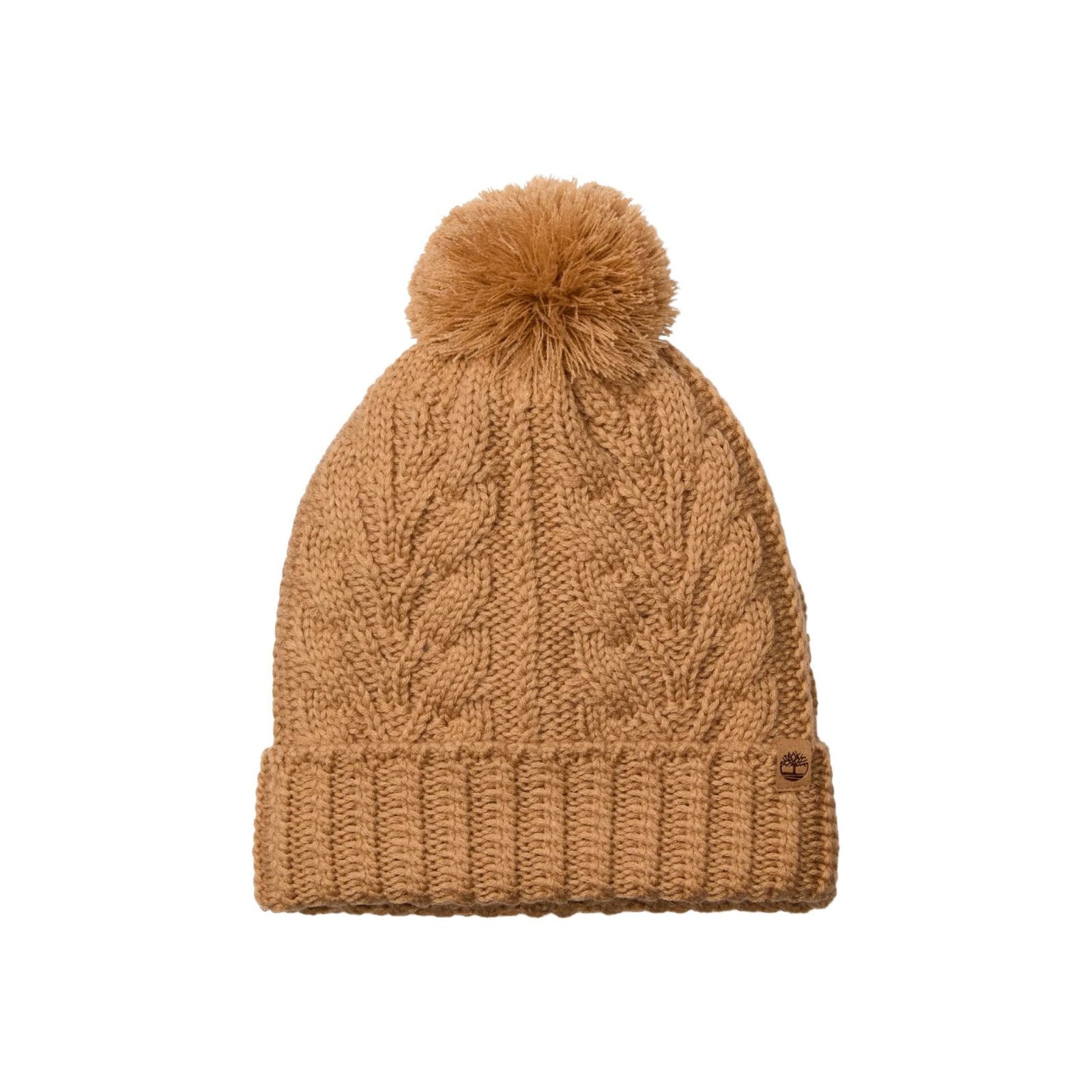 Timberland Berretto Cuffia Donna Cable Pom Marrone