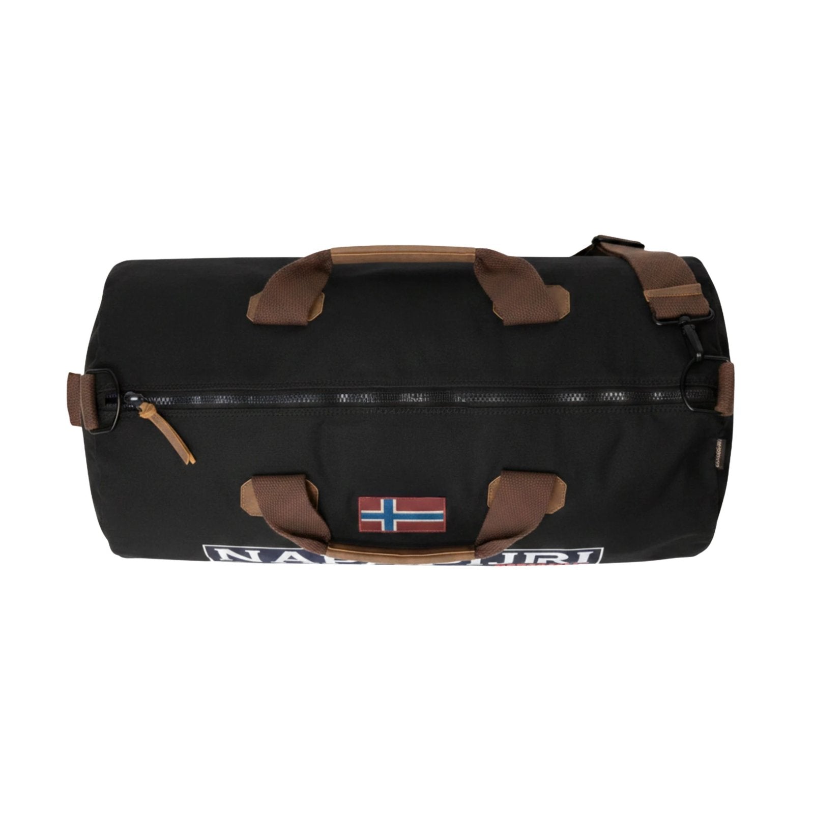 Napapijri Borsone da Viaggio con Tracolla Bering 3 in Cotone Cerato Nero Unisex