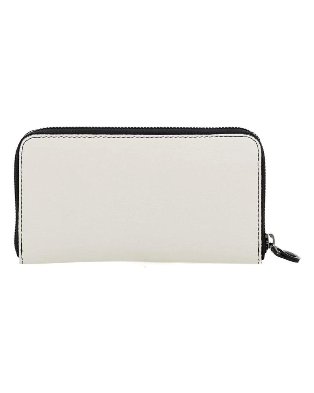 Gabs Portafoglio con portamonete e slot card con zip in Pelle Gmoney17 Bull Black - PANNA