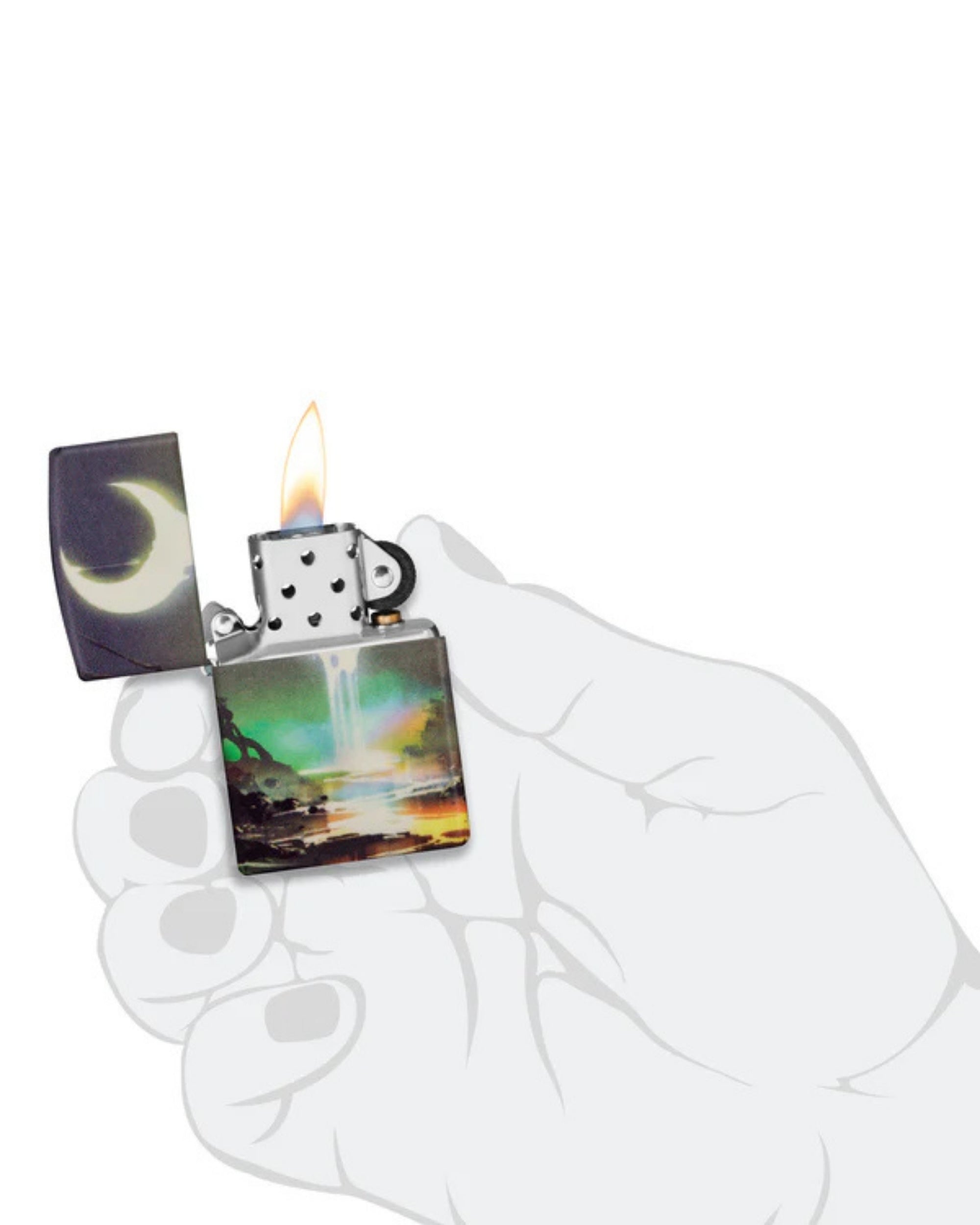 Zippo accendino Limited Edition made in USA luna si illumina al buio