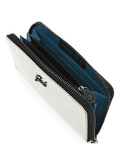 Gabs Portafoglio con portamonete e slot card con zip in Pelle Gmoney17 Bull Black - PANNA