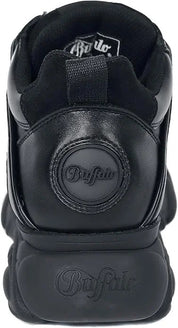 Buffalo Scarpe sneaker alte con zeppa vegan nubuk CLD Corin chunky street donna NERO