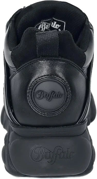 Buffalo Scarpe sneaker alte con zeppa vegan nubuk CLD Corin chunky street donna NERO