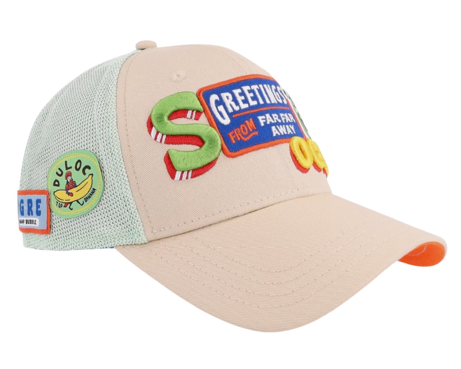 Cappellino Capslab x Shrek, Patches, con finiture premium, Trucker Cap