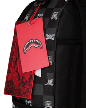 Sprayground Zaino Big Backpack Scuola City Viaggio GRAY PEEKING CHARACTER CHECK DLXSV BACKPACK