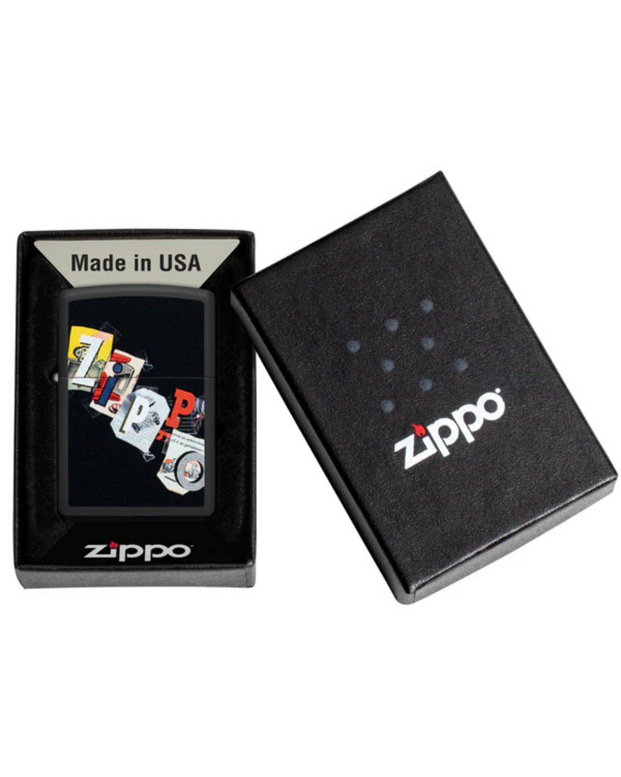 Zippo accendino Limited Edition Letters nero made in USA