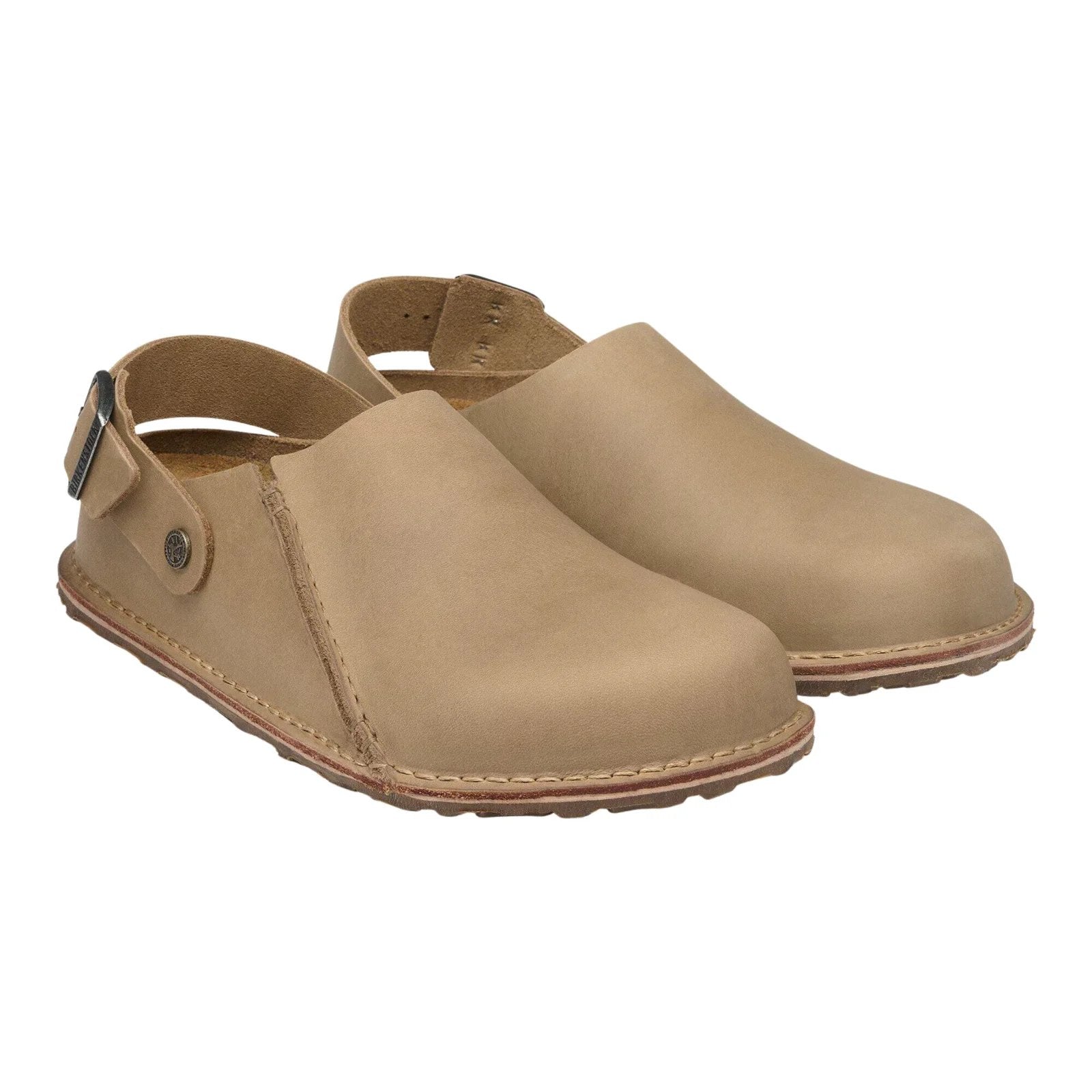 Birkenstock Clog Lutry Premium tabacco sandalo donna uomo sughero calz stretta beige  Made in Germany