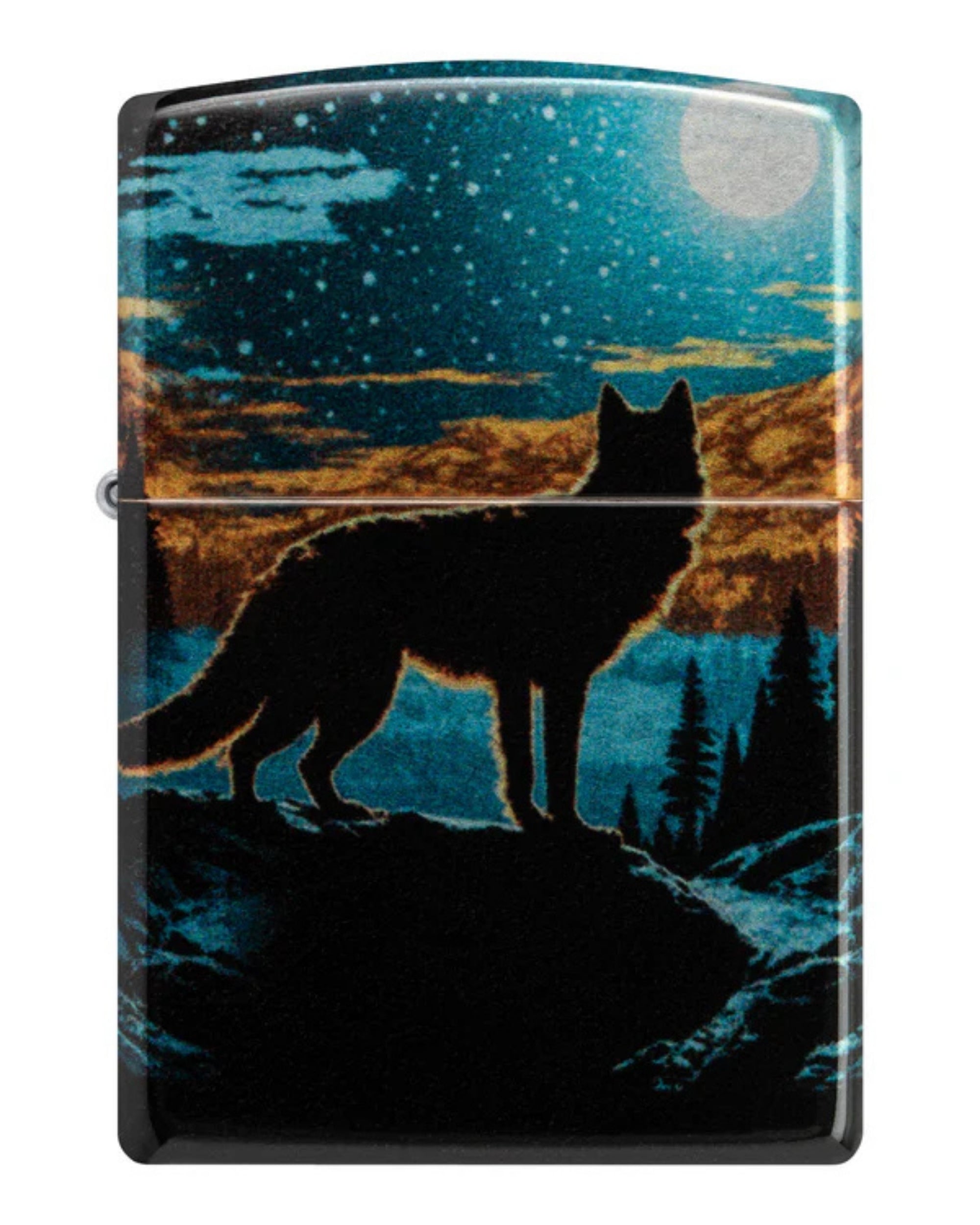 Zippo accendino Limited Edition made in USA lupo e luna