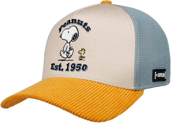 Cappellino Capslab x Peanuts, Snoopy, visiera semi curva premium
