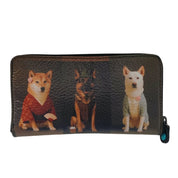 Gabs Portafoglio portamonete slot card zip around Pelle Gmoney17 Bull Pet Animals Cani grey