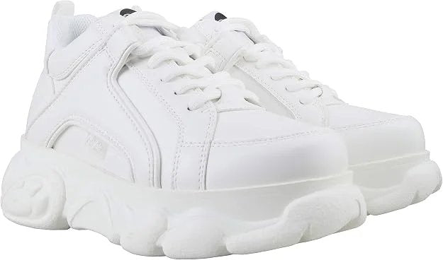 Buffalo Scarpe sneaker alte con zeppa vegan nubuk CLD Corin chunky street donna Bianco