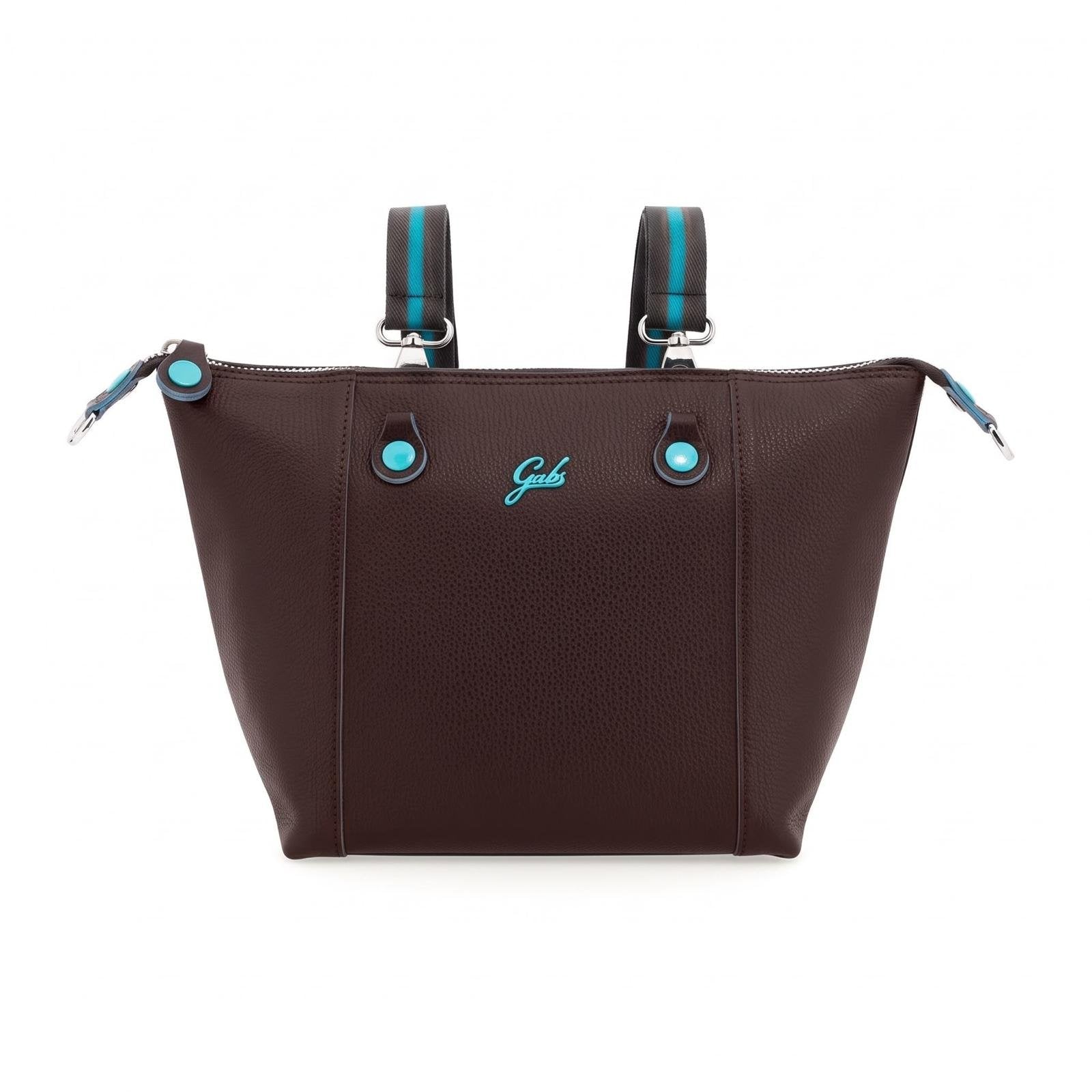 Gabs G3 Plus M Basic Borsa Zaino Trasformabile Hobo Shopper Tote Bauletto in Pelle Marrone Moka