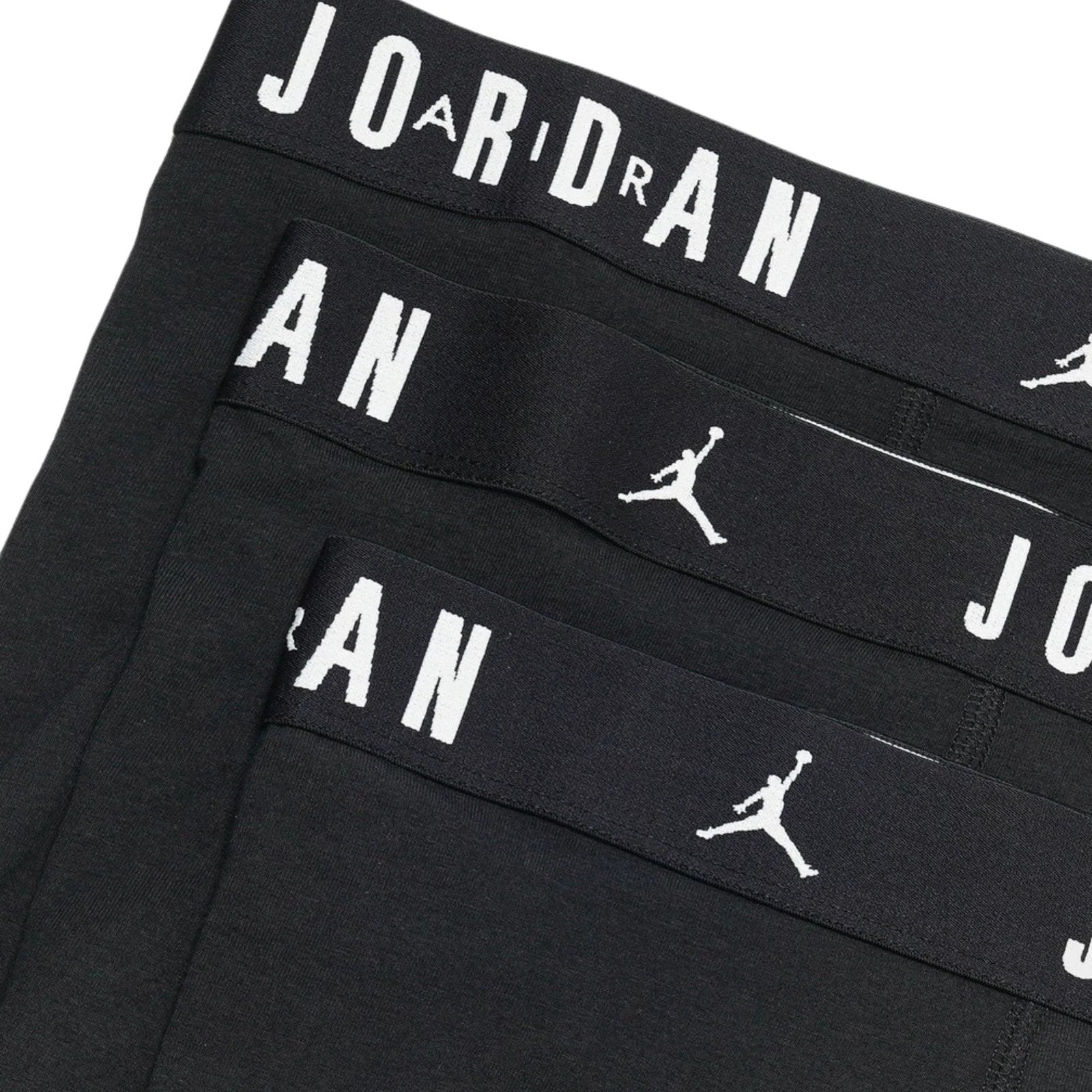 Jordan Mens Confezione 3 Pezzi Boxer Uomo Nero