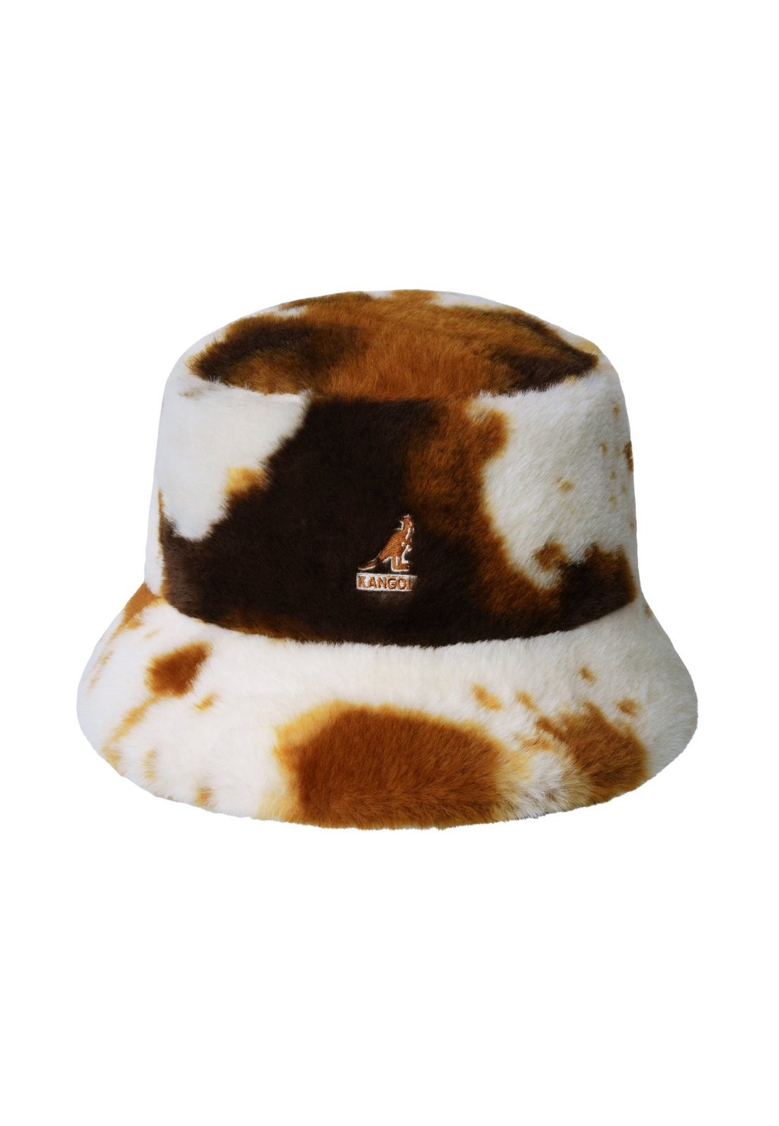 Kangol Cappello Pescatore Faux Fur Bucket Ecopelliccia Multicolore Brown White Cow Unisex