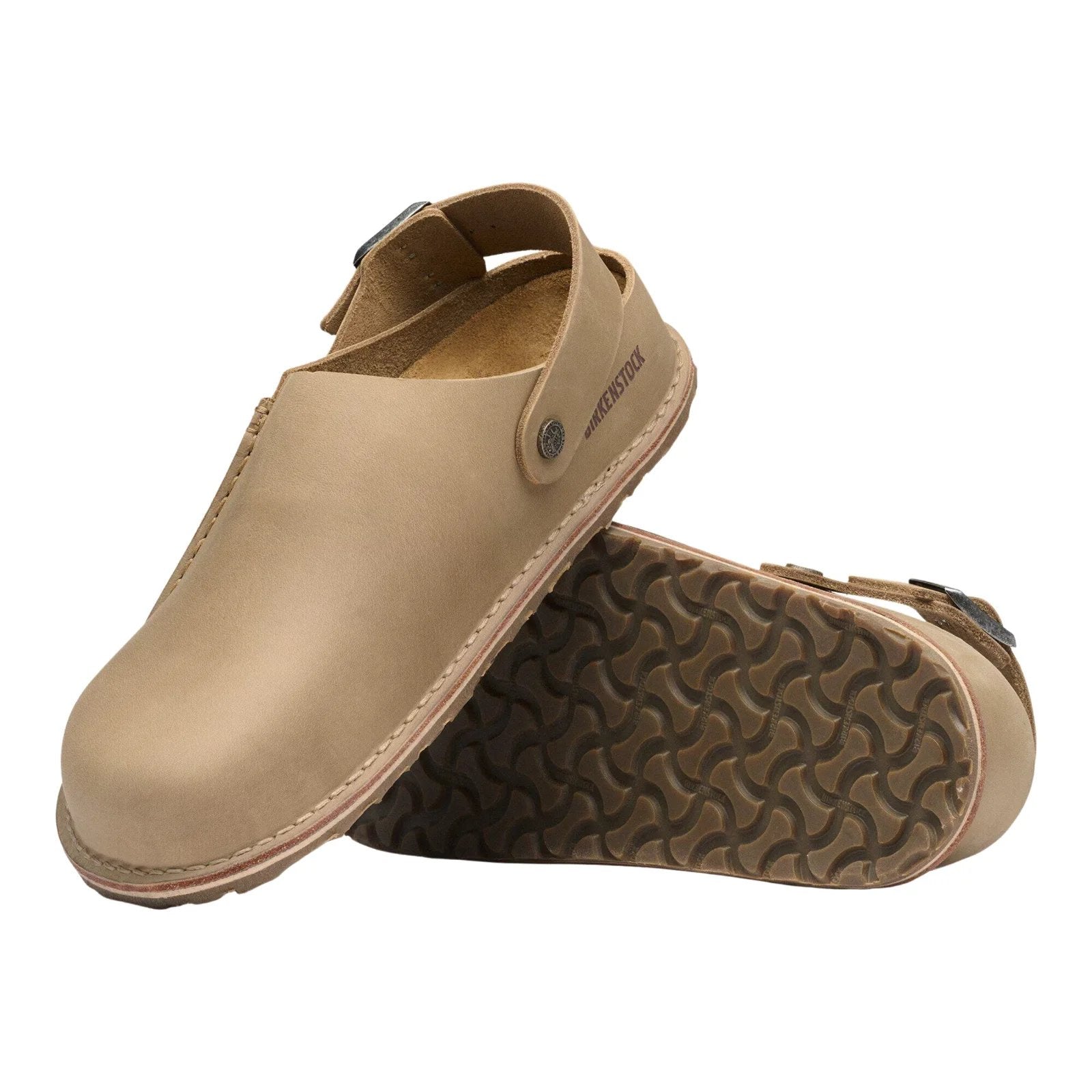 Birkenstock Clog Lutry Premium tabacco sandalo donna uomo sughero calz stretta beige  Made in Germany