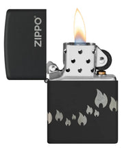 Zippo accendino Limited Edition made in USA nero matte cuori