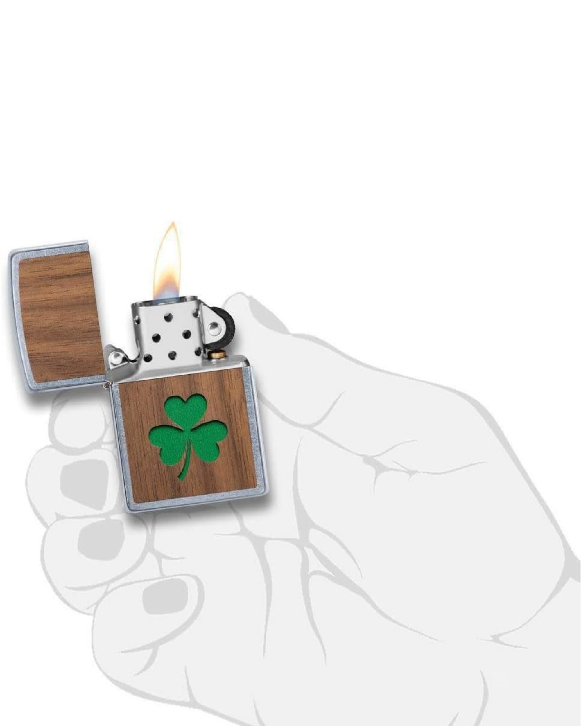 Zippo accendino Limited Edition made in USA Woodchuck quadrifoglio