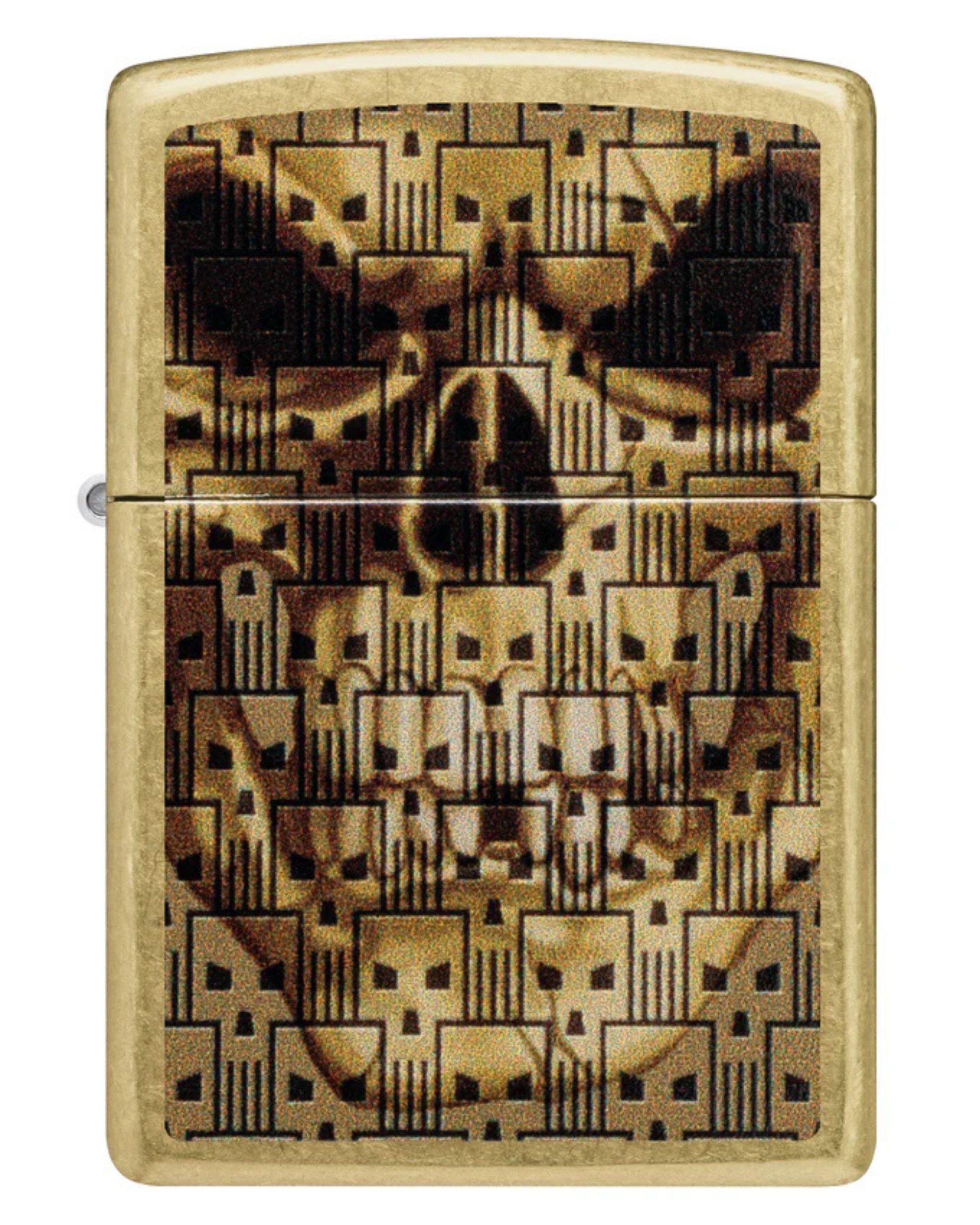 Zippo accendino Limited Edition made in USA skulls in skull teschi oro