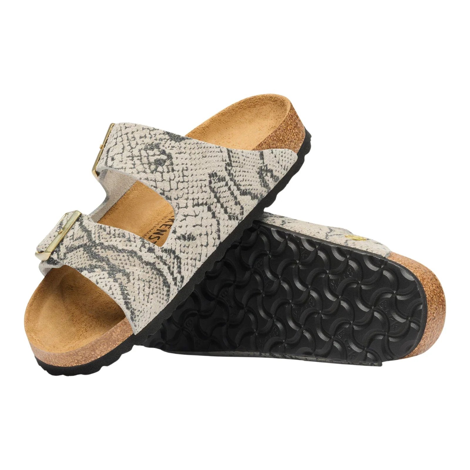 Birkenstock Clog Arizona pelle scamosciata Snake sandalo donna sughero calz stretta - Made in Germany