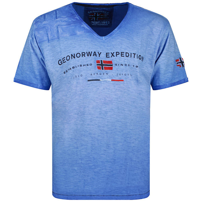 Geographical Norway Maglia Manica Corta Blu Uomo 1