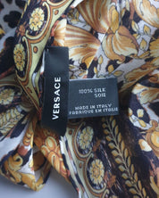 Versace Multicolored Silk Pashmina Stole Scarf