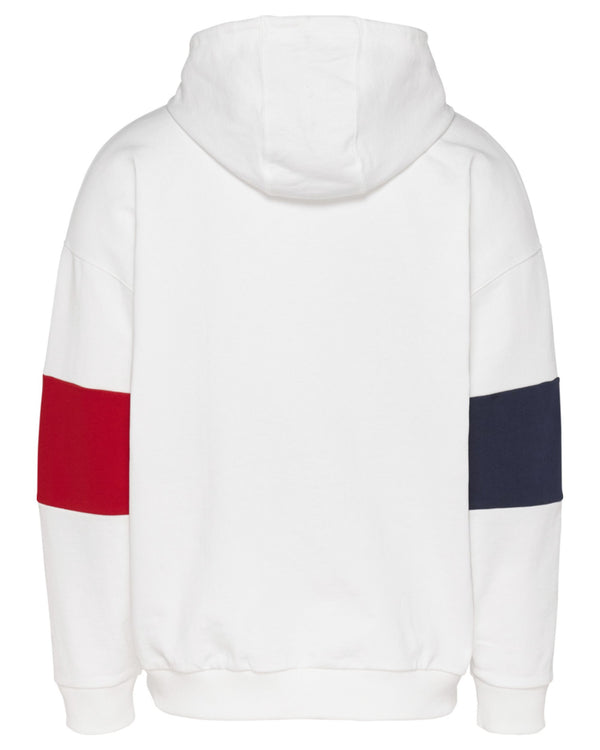 Tommy Jeans Felpa con Cappuccio Logo Bianco Cotone-2