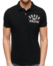 Superdry Polo Applique Classic Fit Cotton Black