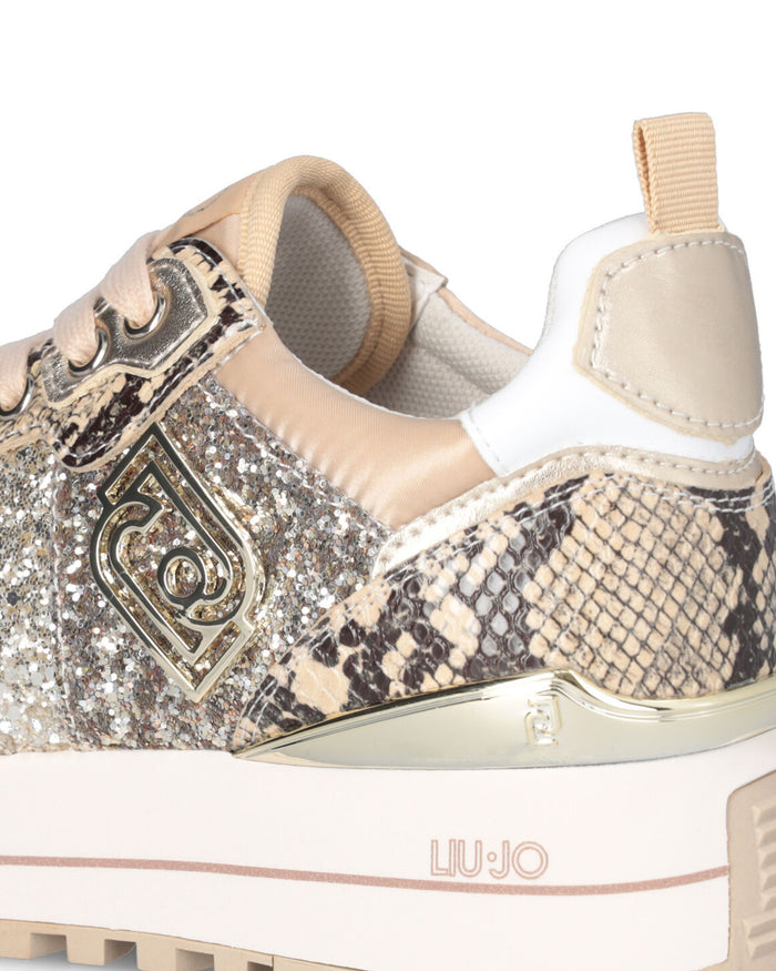 Liu Jo Women's Beige Leather Sneakers 5