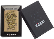 Zippo Windproof Refillable Made In Usa Brass Gold Unisex