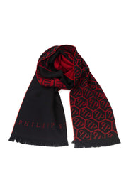 Philipp Plein Stola Logo All Over Rosso