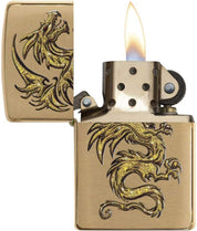 Zippo Windproof Refillable Made In Usa Brass Gold Unisex