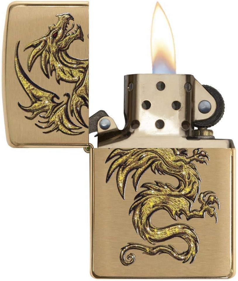Zippo Windproof Refillable Made In Usa Brass Gold Unisex