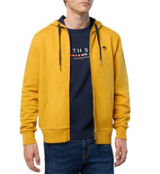 North Sails Felpa manica lunga Hoodie cappuccio full zip 691260 senape 0620