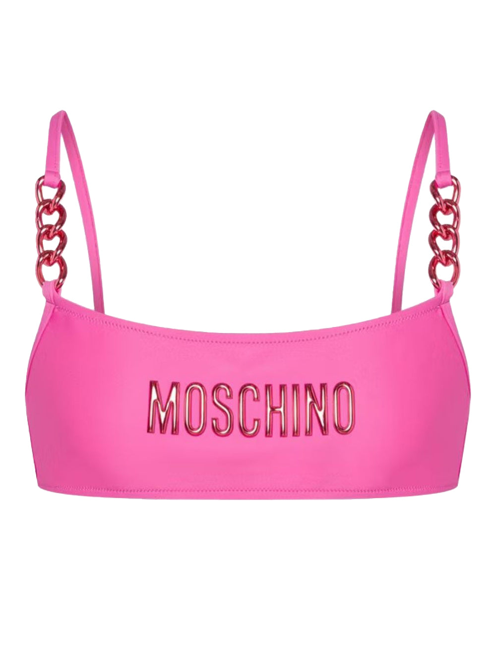 Moschino Swim Bikini Top Bandeau Pink