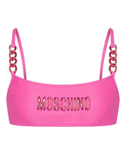 Moschino Swim Bikini Top Fascia Rosa