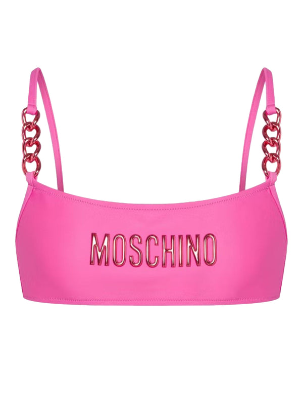 Moschino Swim Bikini Top Bandeau Pink