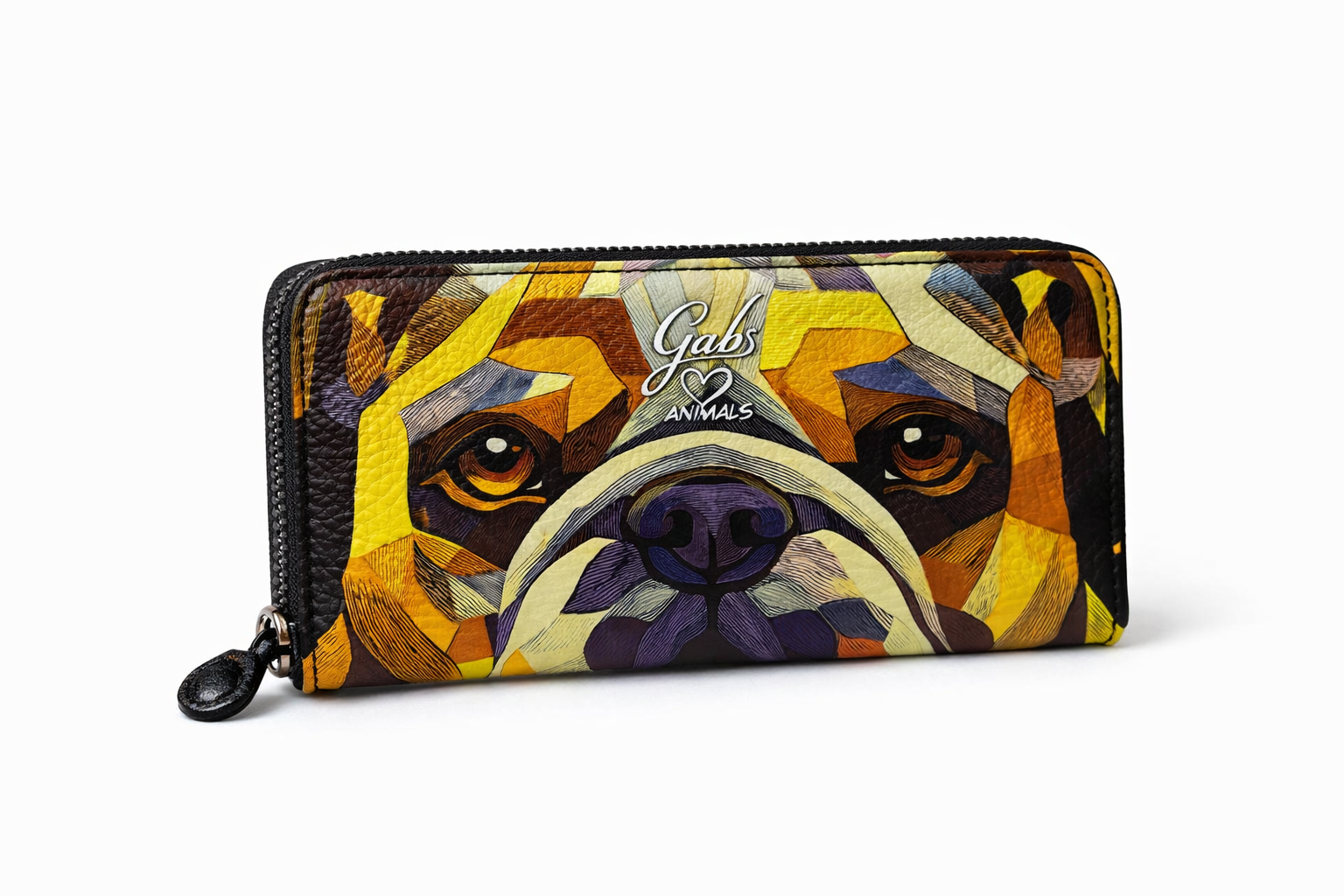 Gabs Portafoglio portamonete slot card zip around Pelle Gmoney17 Bull TRIP - BULLDOG GIALLO