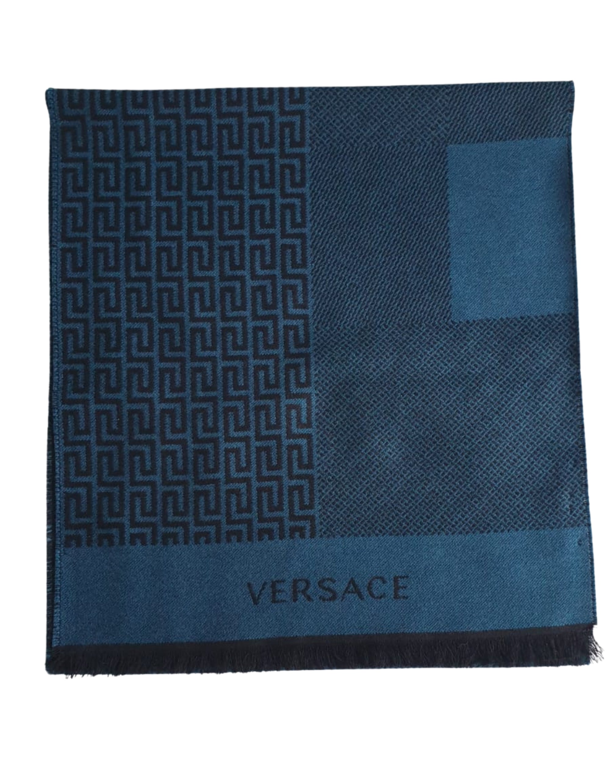 Versace Stola Pashmina Lana Blu