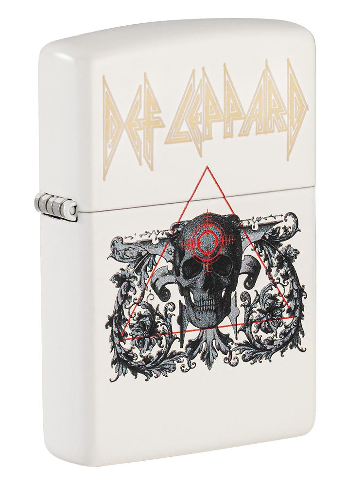 Zippo Def Leppard Teschio Design Bianco Unisex