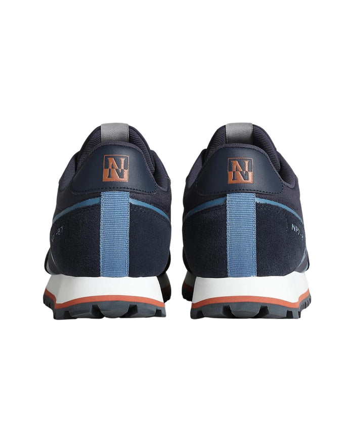 Napapijri Lotus Sneakers in Polyester and Leather Blue 4