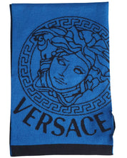 Versace Stola Pashmina Lana Blu