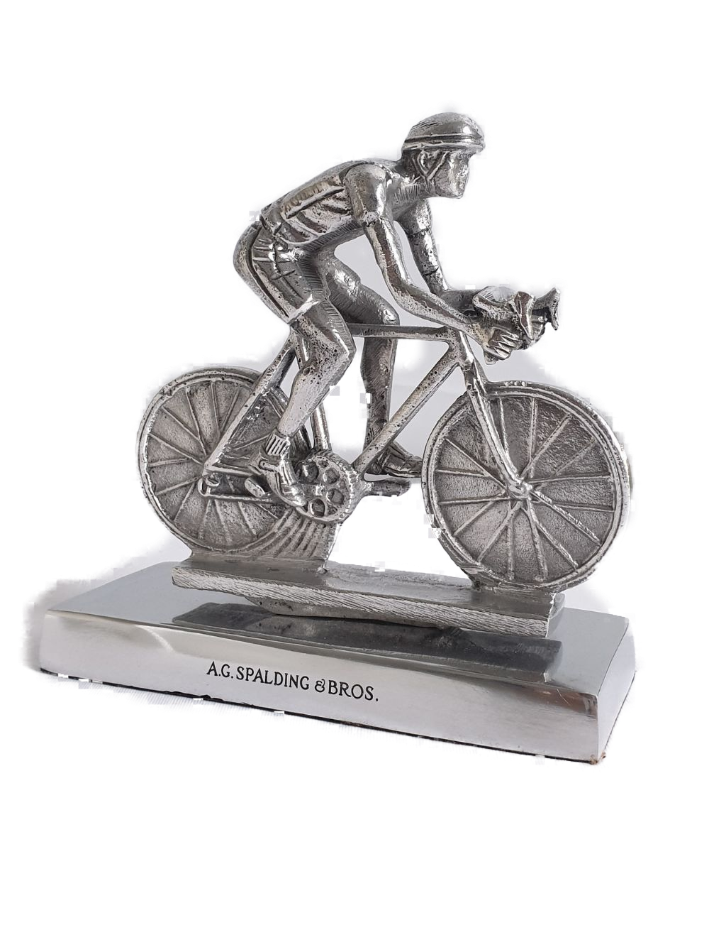 Spalding & Bros A.g. Ciclista Alluminio Fermacarte Ufficio Design Bici 17x17x7 Cm Circa Grigio Unisex