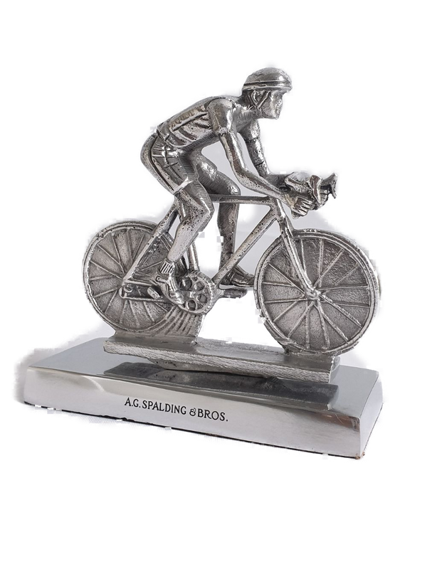 Spalding & Bros A.g. Ciclista Alluminio Fermacarte Ufficio Design Bici 17x17x7 Cm Circa Grigio Unisex