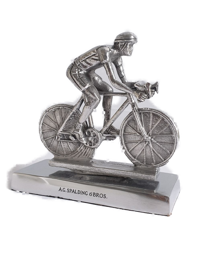 Spalding & Bros A.g. Ciclista Alluminio Fermacarte Ufficio Design Bici 17x17x7 Cm Circa Grigio Unisex 1